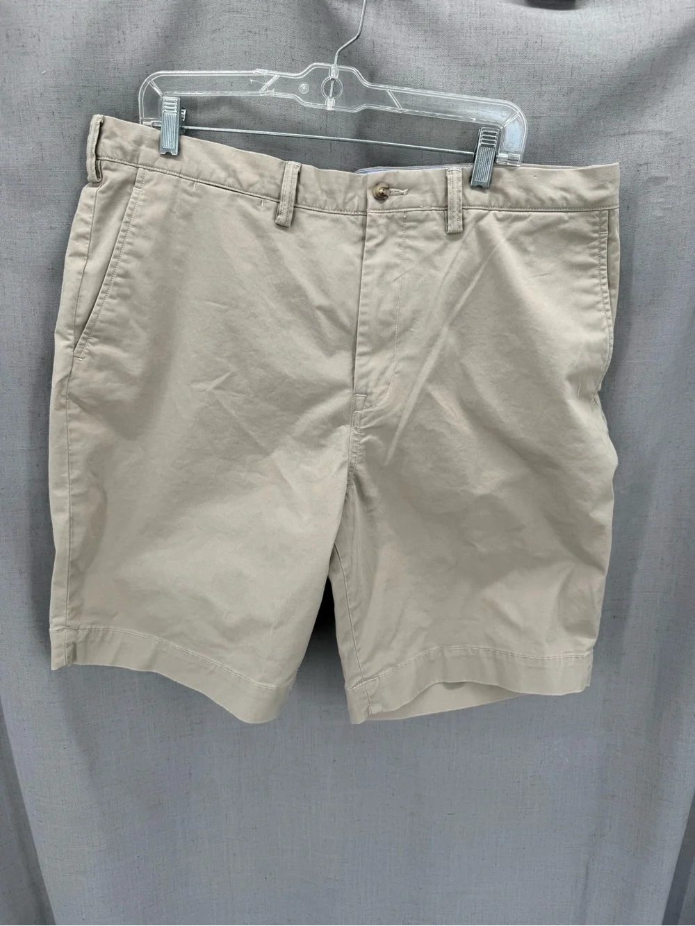 Polo Ralph Lauren Chino Shorts Mens Size 38 Beige Stretch Classic Fit Golf